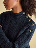 Joules Betsy Button Shoulder Cable Jumper