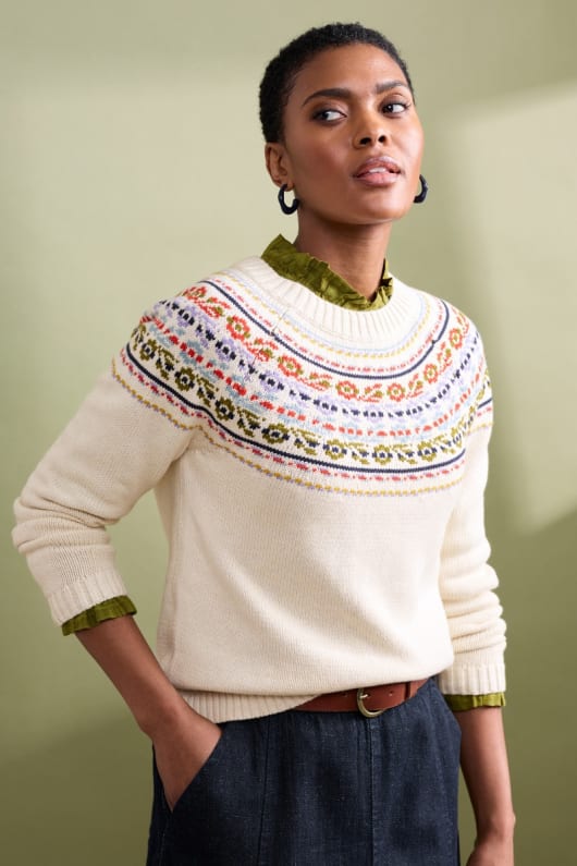 Seasalt Stitch Work Fair Isle Jumper