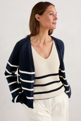 Seasalt Castle Beach Striped Cardigan