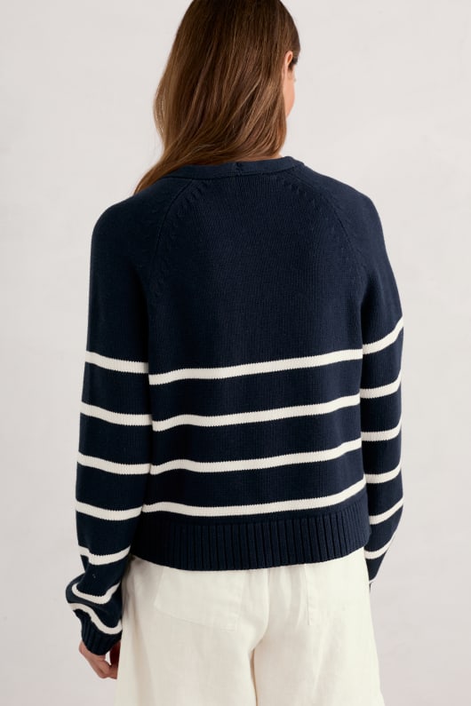 Seasalt Castle Beach Striped Cardigan