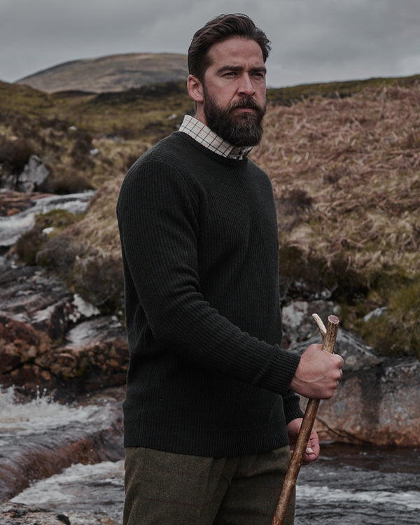 Hoggs of Fife Borders Ribbed Knit Pullover