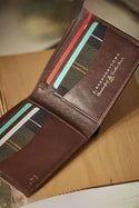 Barbour colwell leather billfold wallet