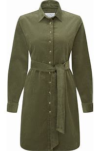 SAGE CORD SCHOFFEL DRESS